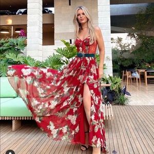PatBO | Dresses | New Patbo Floral Bustier Belted Maxi Dress | Poshmark